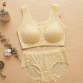 Soft Yellow Lace Bralette Set