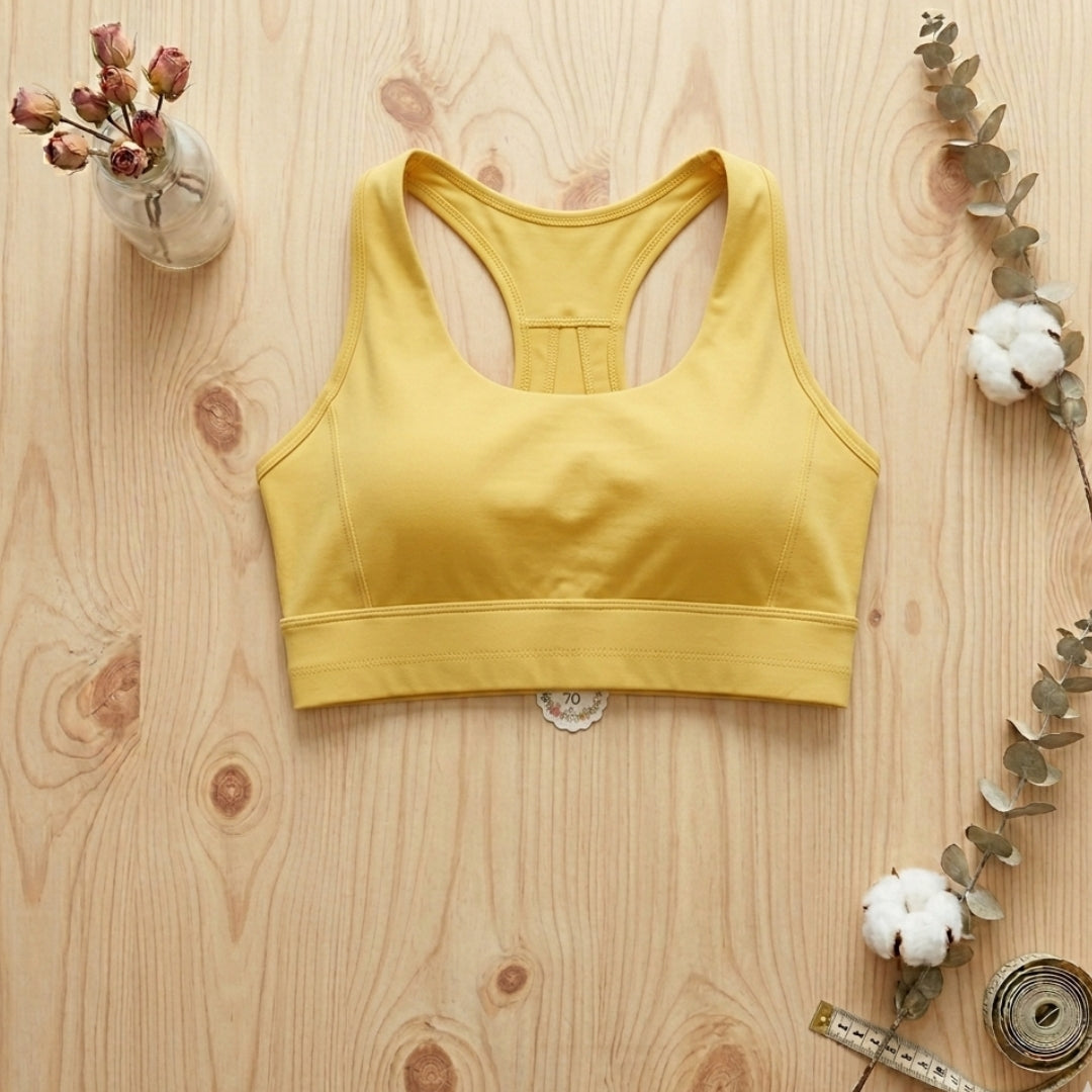 Mustard Racerback Sports Bra