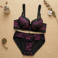 Black Pink Lace Push-Up Set | Fashion Insider