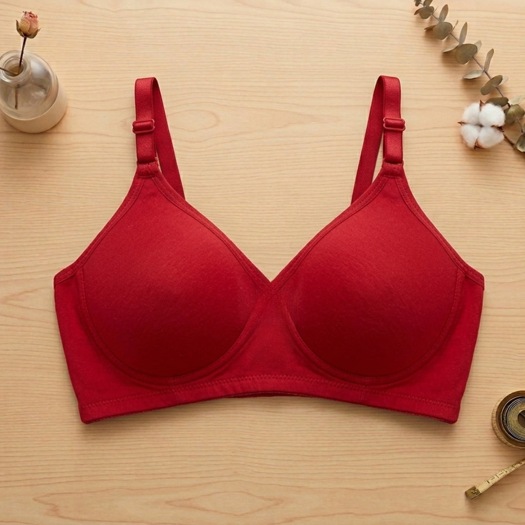 Red Smooth Padded Bra | Fashion Insider